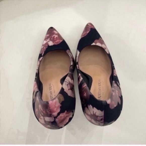 Christian Siriano Floral Black and Pink Women's Heels Size 6 1/2 - Picture 8 of 15